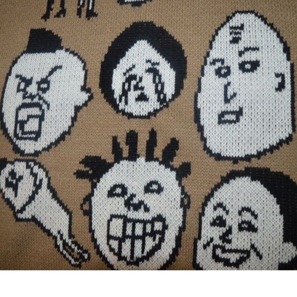 Faces from different places Sweater Vest Unisex Harajuku Hong Kong Streetwear - Picture 8 of 11